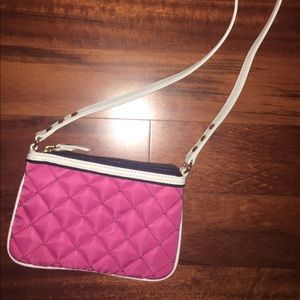 pink,white and gold juicy couture purse